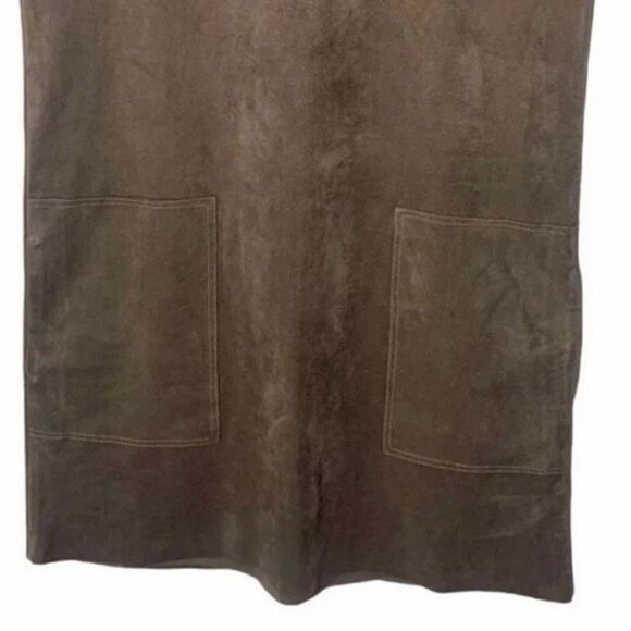 Wilfred Free Shift Dress Womens Small Brown Knee Length Minimalistic Paperbag - Picture 6 of 10